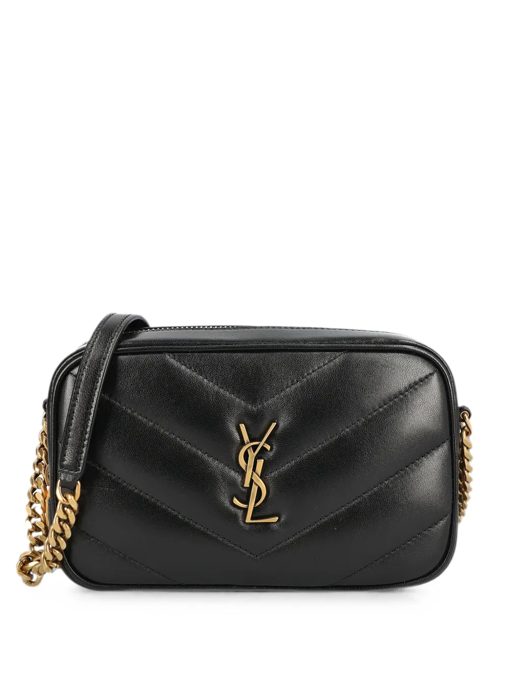 Saint Laurent Loulou mini camera bag in lambskin - Schwarz