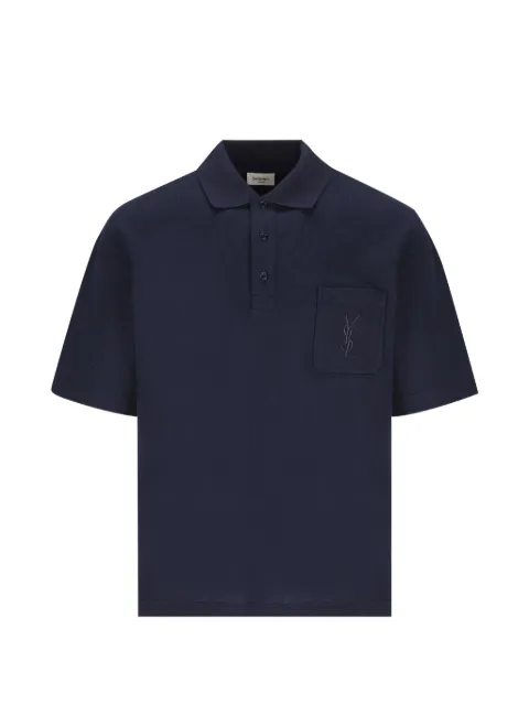 Saint Laurent Cassandre polo in cotton piqué