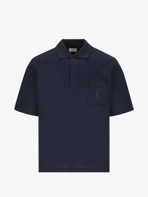 Saint Laurent Cassandre polo in cotton piqué