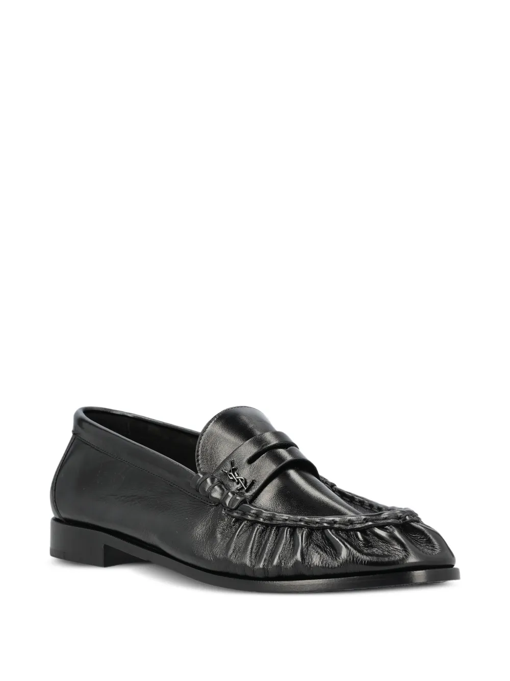 Saint Laurent Le Loafer soepel van glad leer Zwart