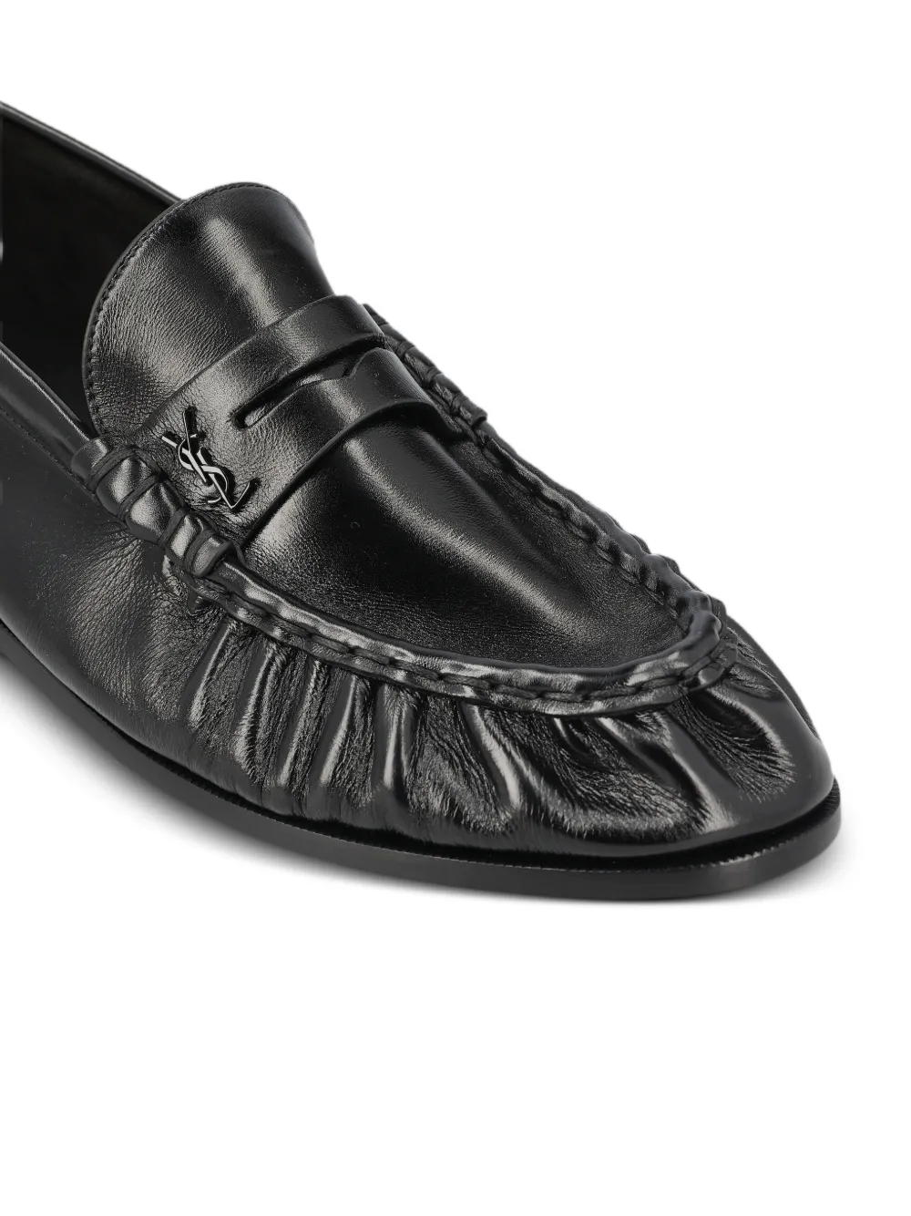 Saint Laurent Le Loafer soepel van glad leer Zwart