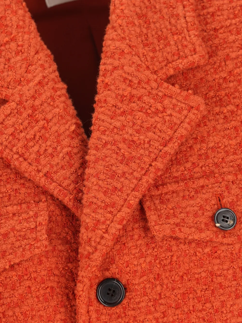 Saint Laurent Tweed jack met enkele rij knopen Oranje