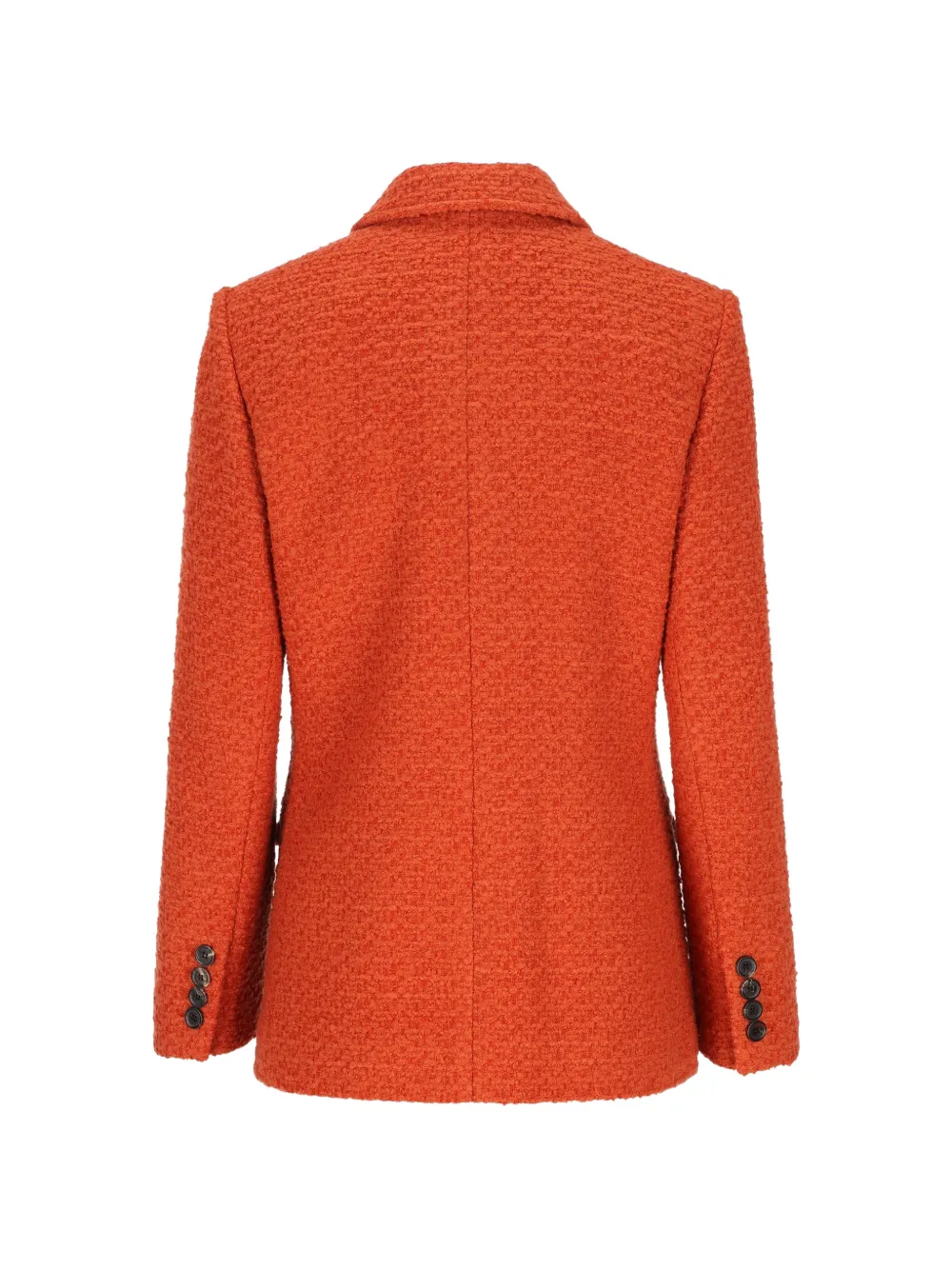 Saint Laurent Tweed jack met enkele rij knopen Oranje