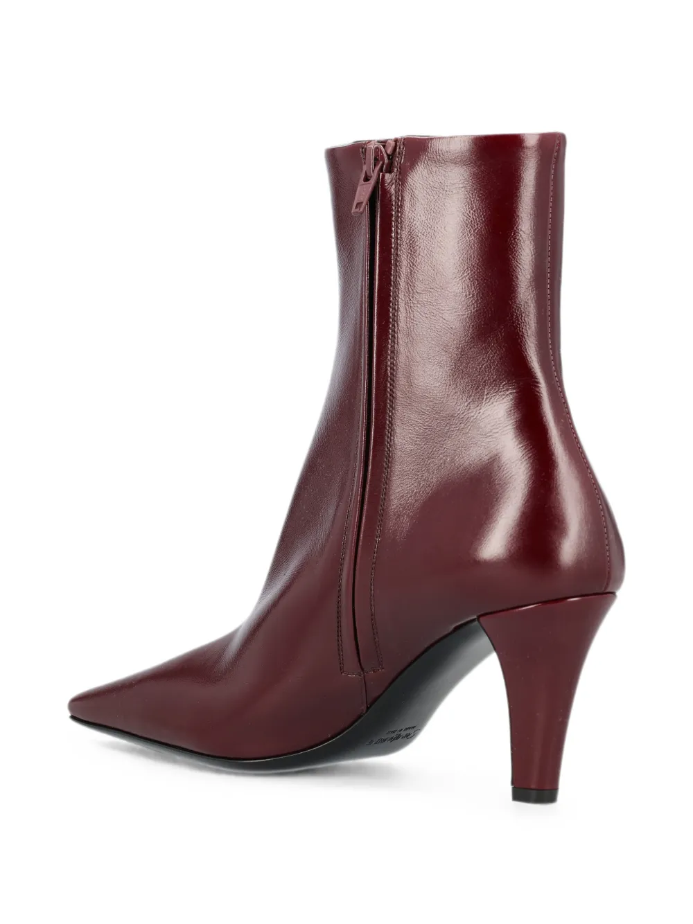 Saint Laurent Jill booties in smooth leather Rood