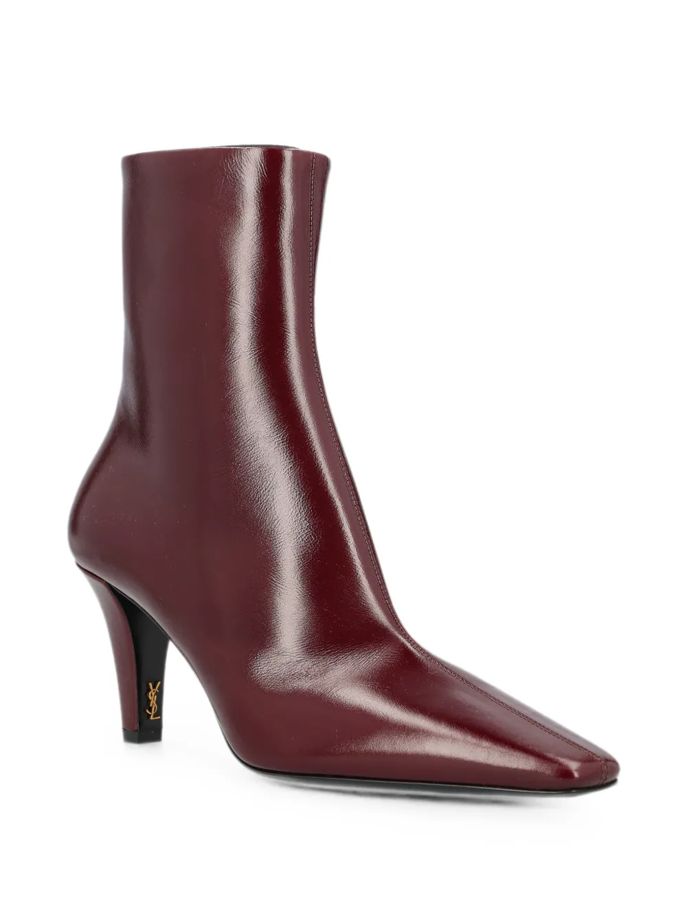 Saint Laurent Jill booties in smooth leather Rood