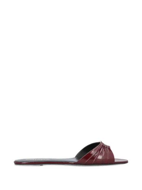 Saint Laurent Babylone slides in smooth leather
