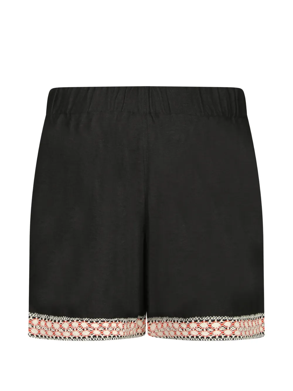 COMMAS Elastische shorts met gehaakte afwerking Zwart