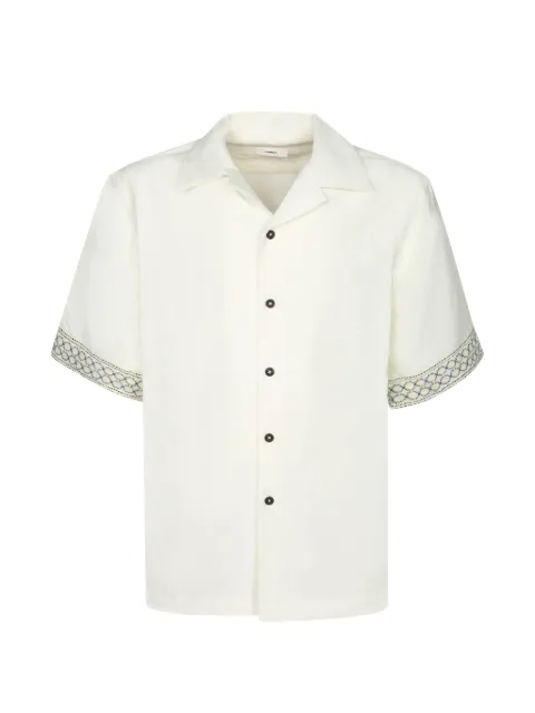 COMMAS embroidered-cuff short-sleeve shirt