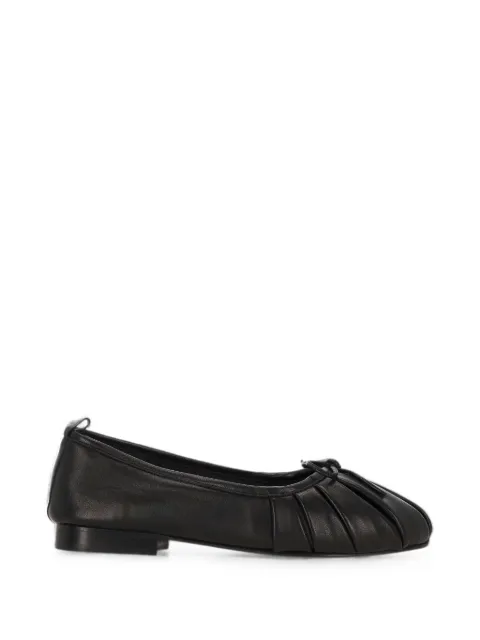 Hereu pleated bow-detail ballet flats