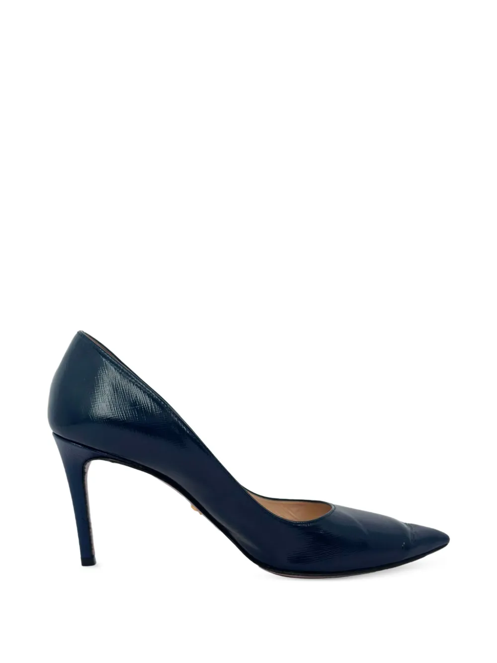 Prada Pre-Owned pointed-toe leather pumps - Blau
