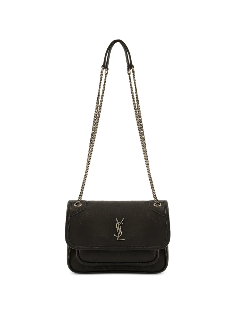 Saint Laurent Niki mini shoulder bag in grained lambskin - Schwarz