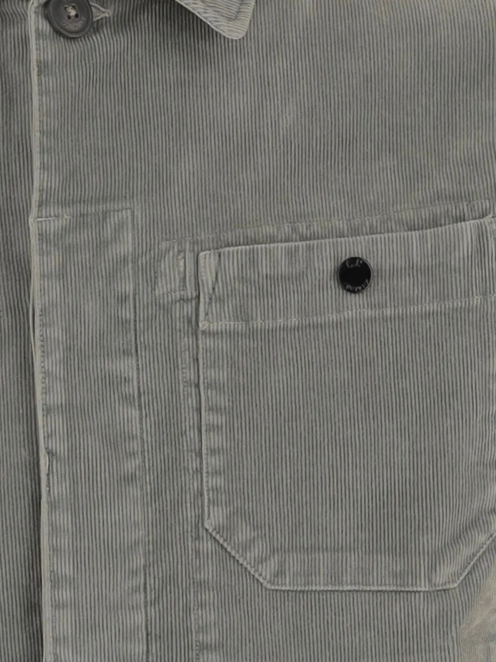 C.P. Company Ribfluwelen overhemd met Lens-detail Grijs