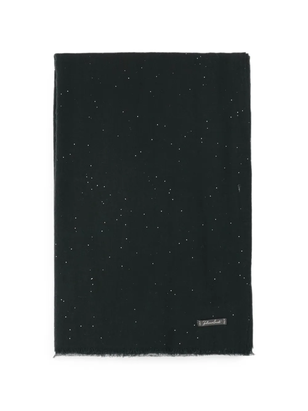 Faliero Sarti sequin-embellished frayed scarf - Schwarz