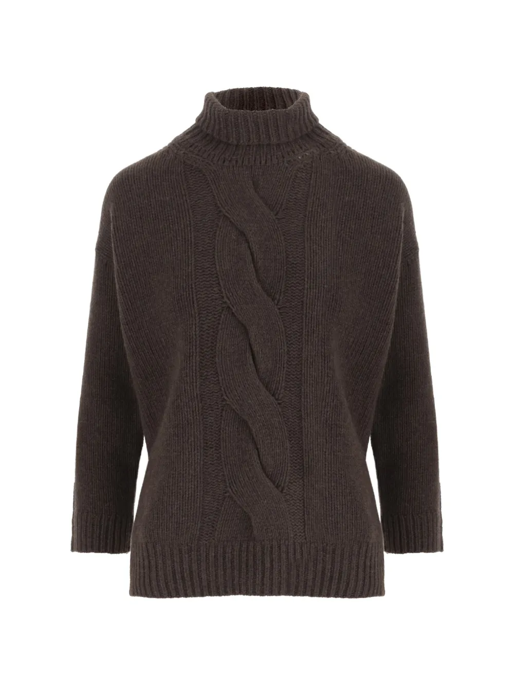 Bruno Manetti cable-knit turtleneck sweater