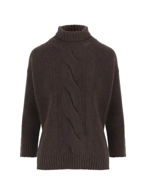 Bruno Manetti cable-knit turtleneck sweater
