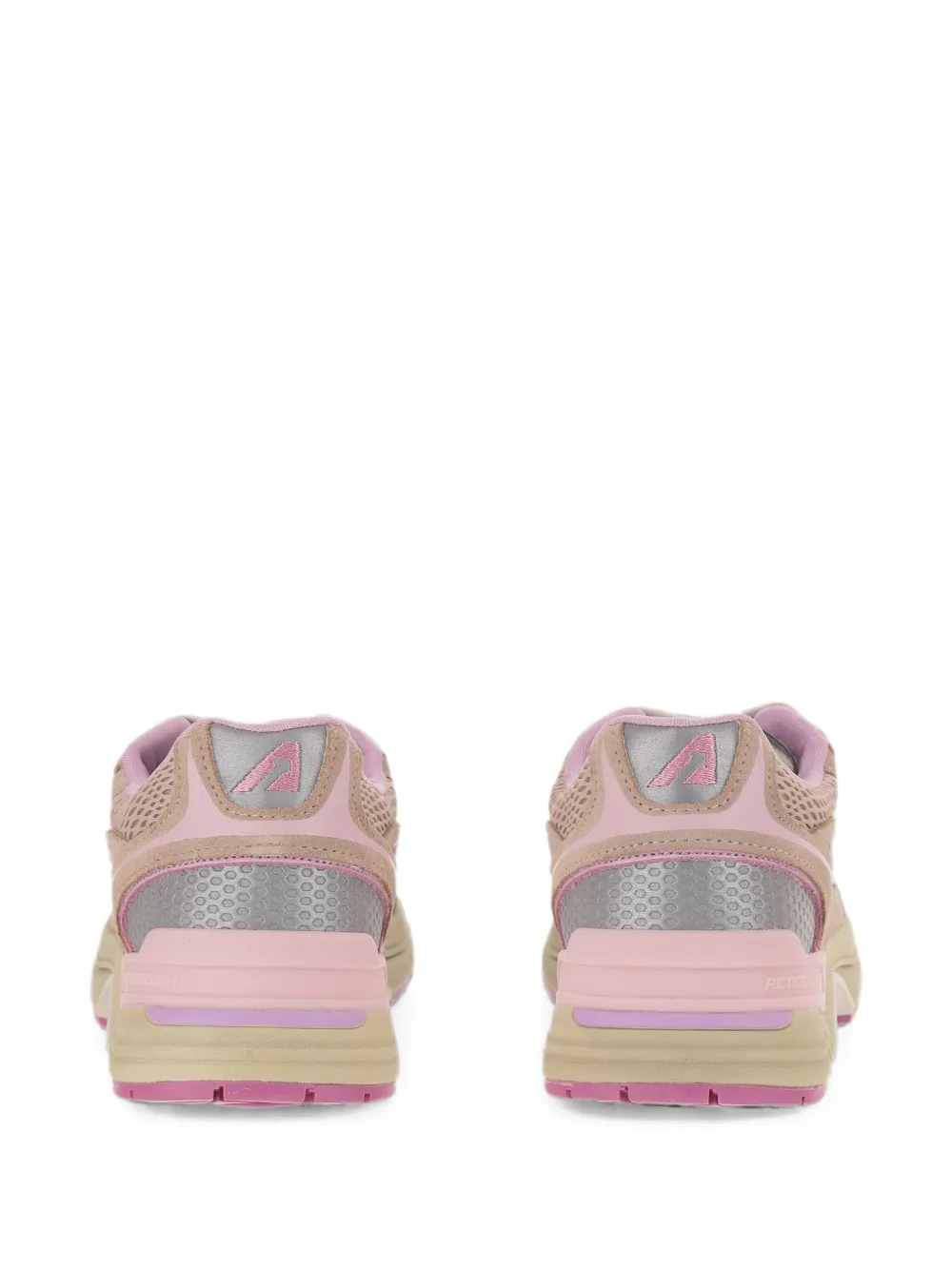 Autry Hyperway sneakers in phard pink and dolphin suede and mesh Beige