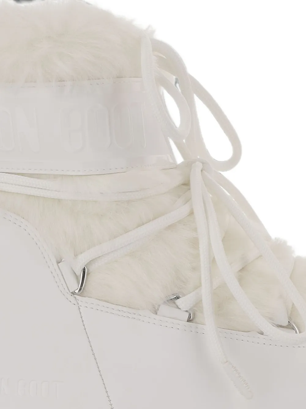 Moon Boot Icon Low white faux-fur boots Wit