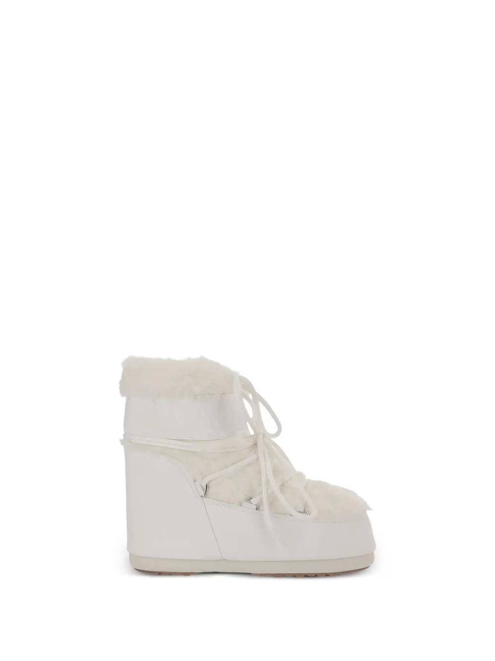 Moon Boot Icon Low white faux-fur boots Wit