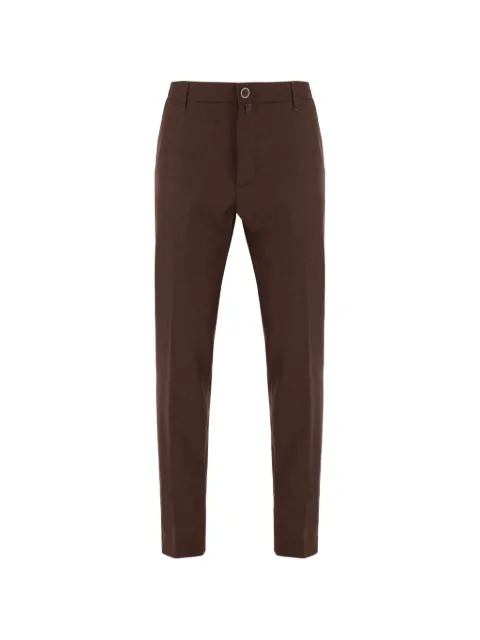 Jacob Cohën logo-patch tapered-leg trousers