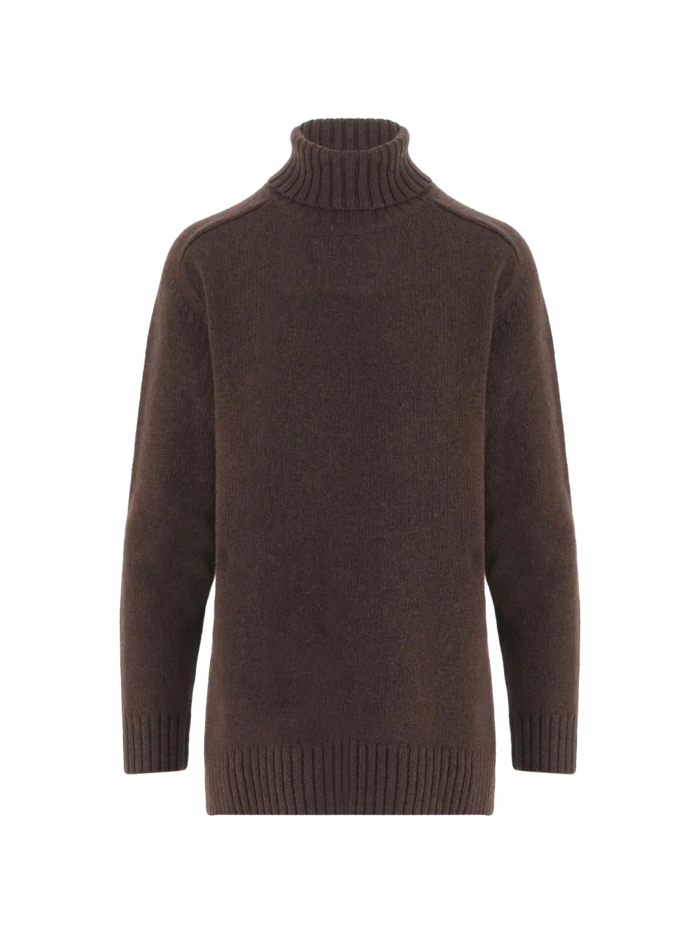 Bruno Manetti roll-neck ribbed-trim sweater - Marrone
