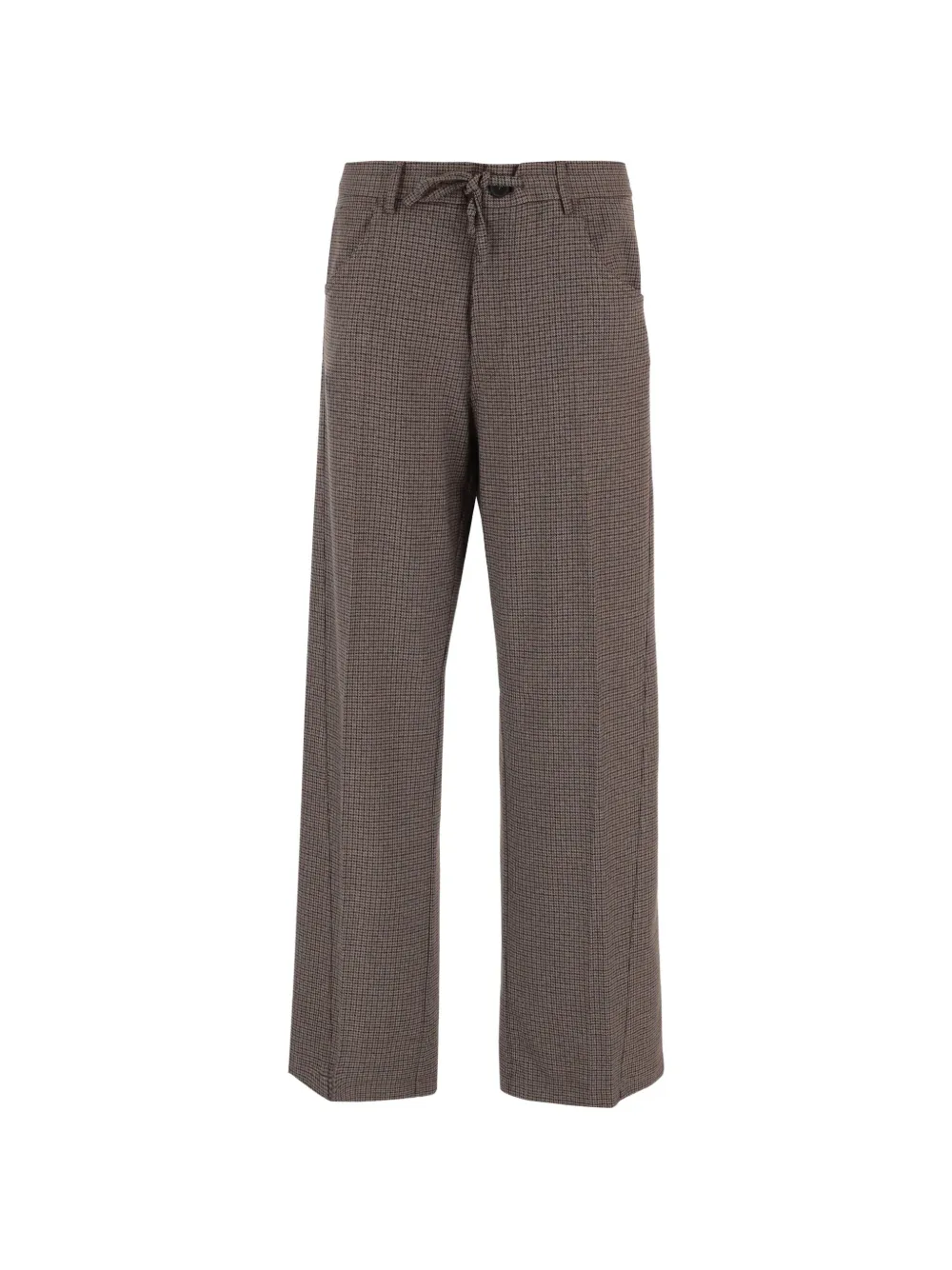DARKPARK houndstooth-pattern drawstring-fastening trousers - Braun
