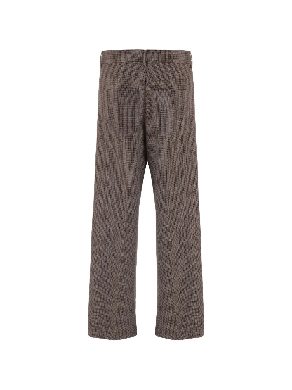 DARKPARK Broek met pied-de-poule print en trekkoordsluiting Bruin