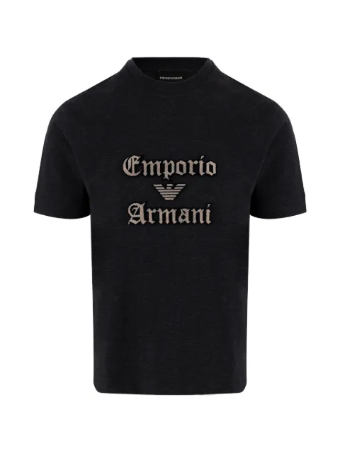 Emporio Armani heavy jersey T-shirt with soft embossed logo