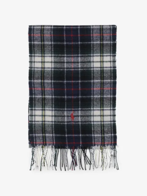 Polo Ralph Lauren tartan fringe wool scarf
