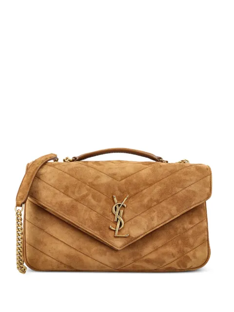 Saint Laurent Loulou medium in matelassé suede