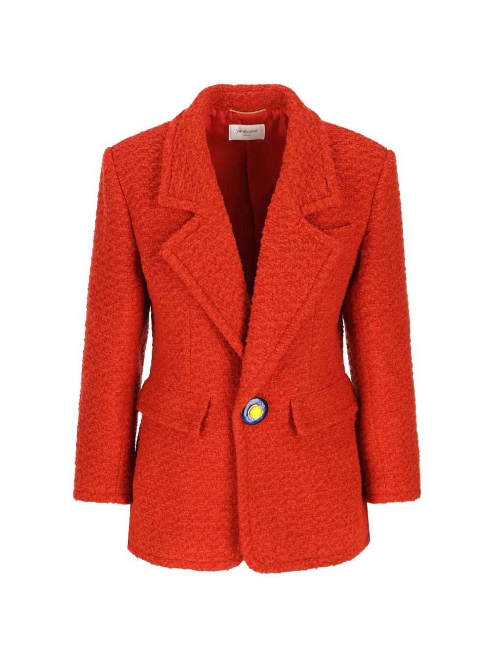 Saint Laurent single-breasted jacket in tweed - Rot