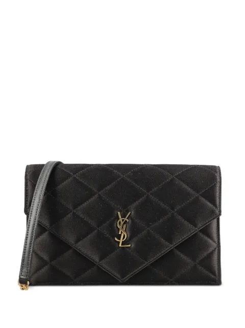 Saint Laurent Paris satijnen portemonnee met ketting