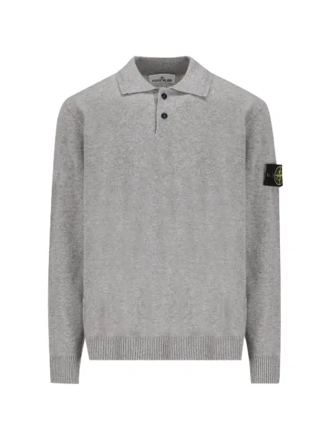 Stone Island logo-patch polo shirt