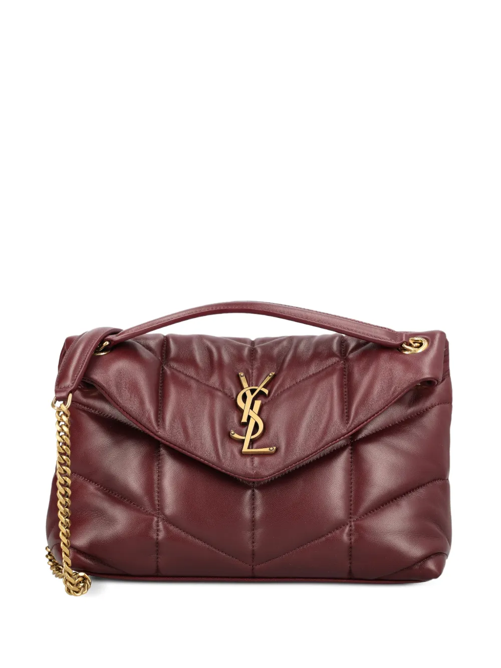 Saint Laurent Puffer matelassé shoulder bag - Rot