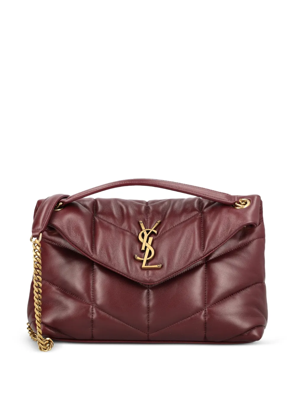 Saint Laurent Puffer small in lambskin bag - Rot