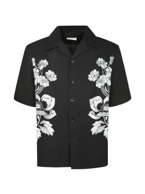 COMMAS floral-embroidered short-sleeve shirt