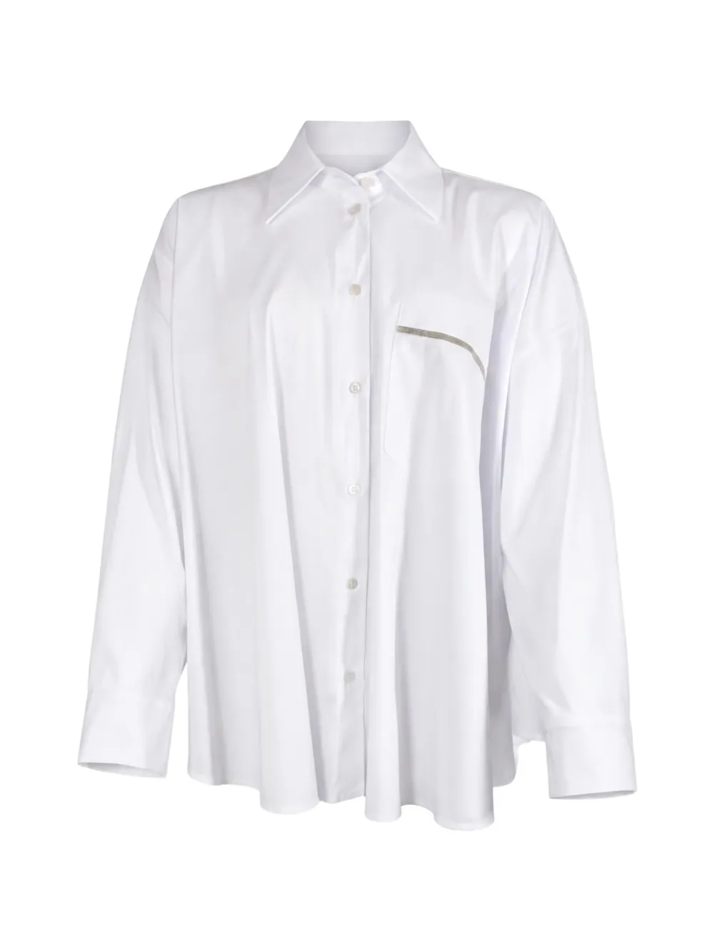 D.Exterior crystal-embellished oversized shirt - Weiß