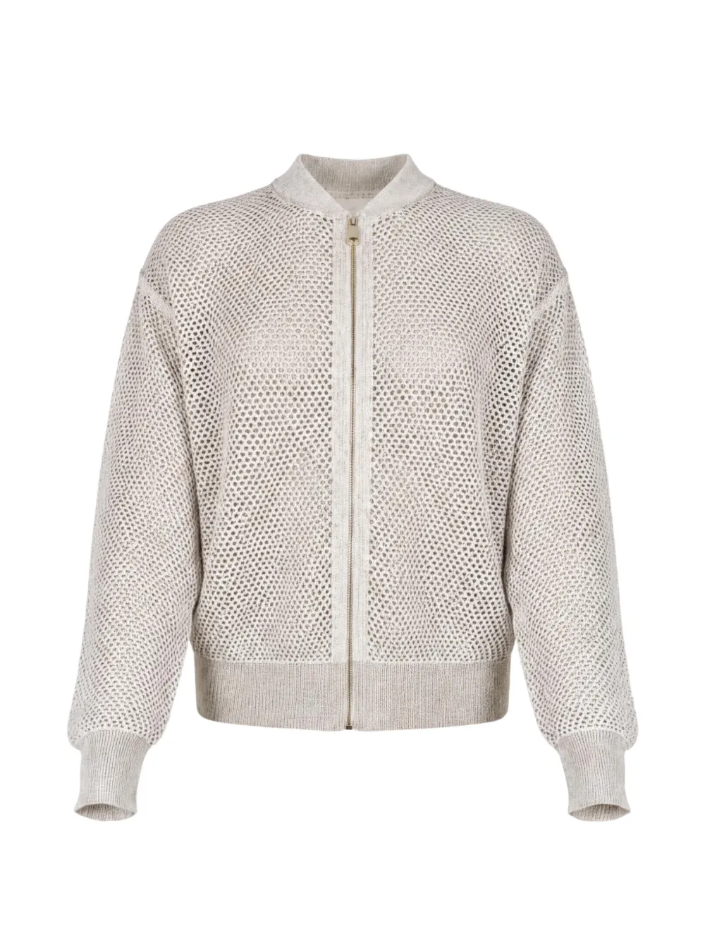 Fabiana Filippi sequin-embellished zip-up cardigan - Toni neutri