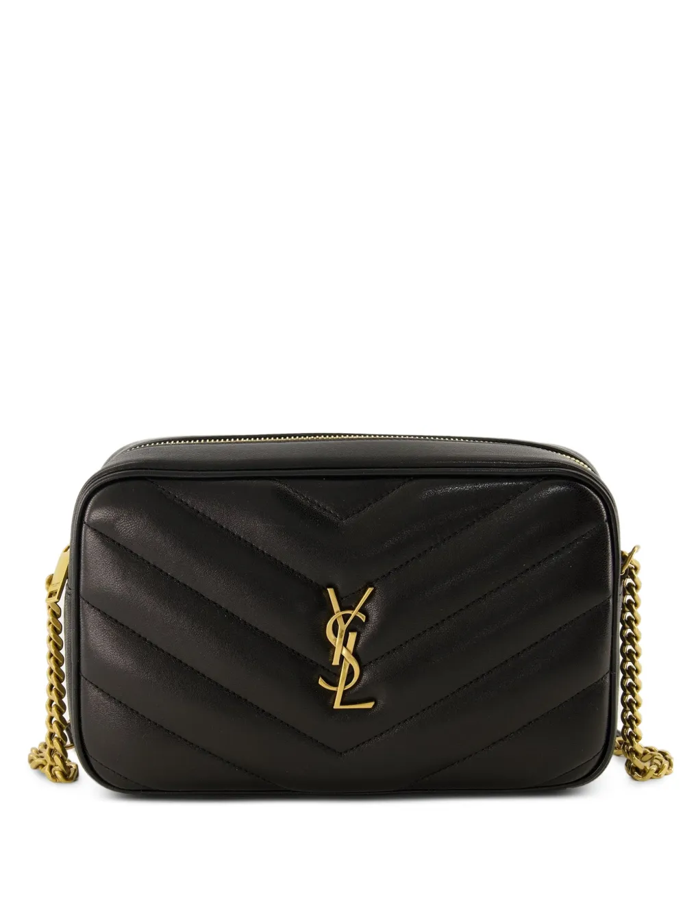 Saint Laurent Loulou Camera bag in matelassé lambskin - Schwarz