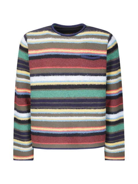 sacai striped wool-blend sweater