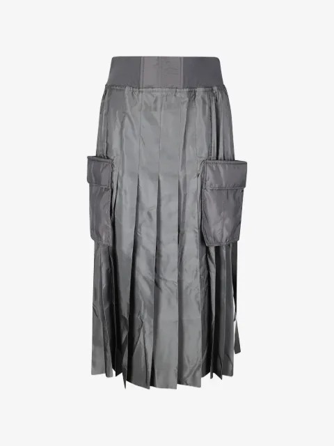 sacai pleated cargo skirt