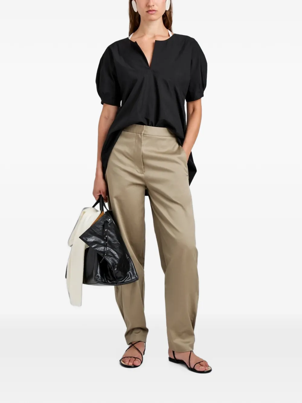 Proenza Schouler White Label Serene palazzo broek Beige