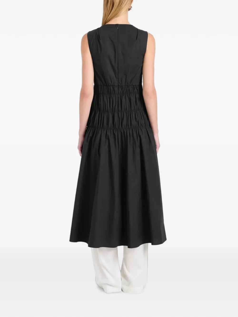 Proenza Schouler White Label Jenna tiered midi dress Zwart