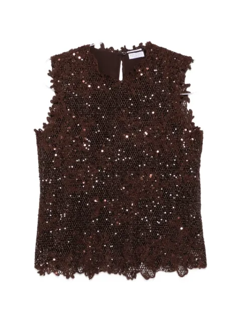 Brunello Cucinelli sequin-embellished top