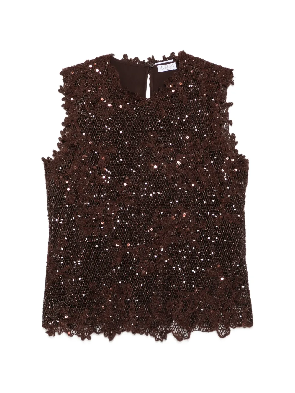 Brunello Cucinelli sequin-embellished top