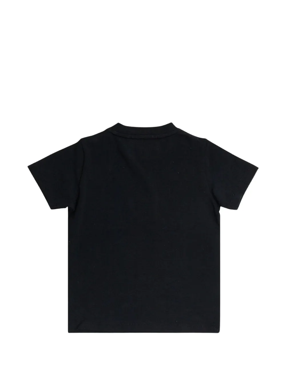 Moncler Enfant T-shirt met logoprint en knoop op de schouders Blauw