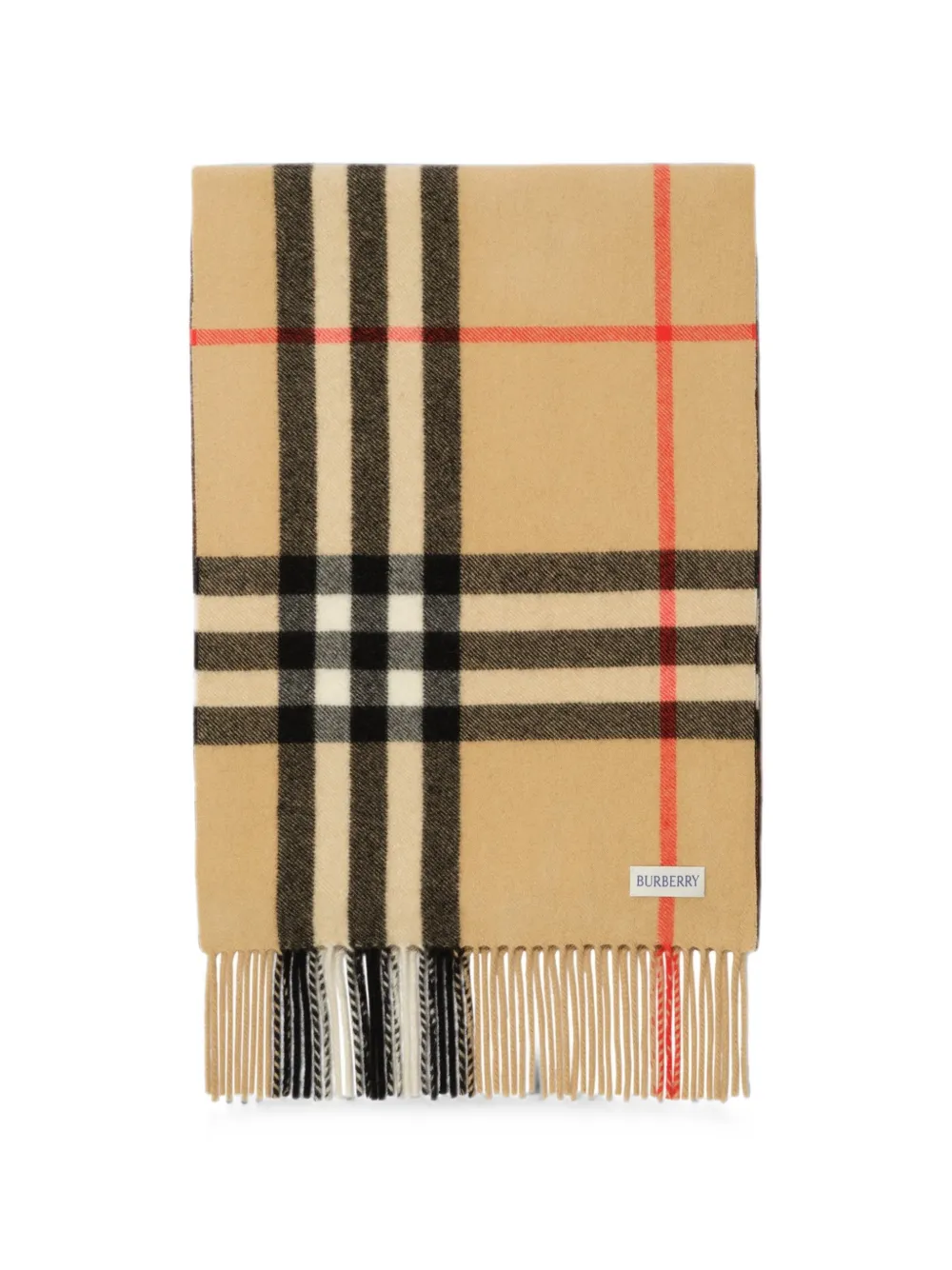 Burberry gradient check cashmere scarf - Toni neutri