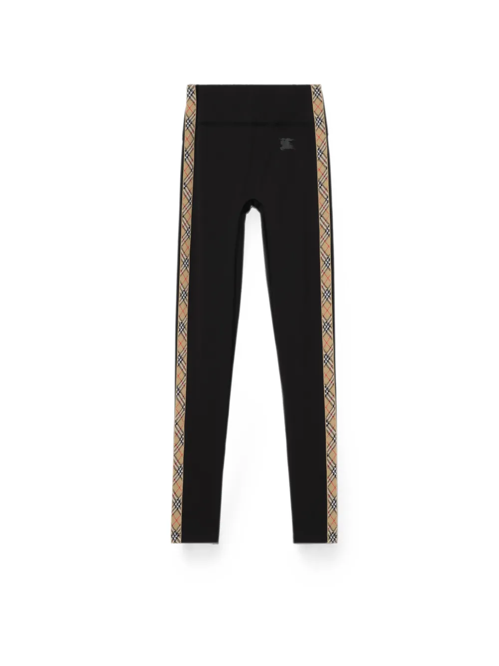Burberry Stretch nylon legging met geruite afwerking Zwart