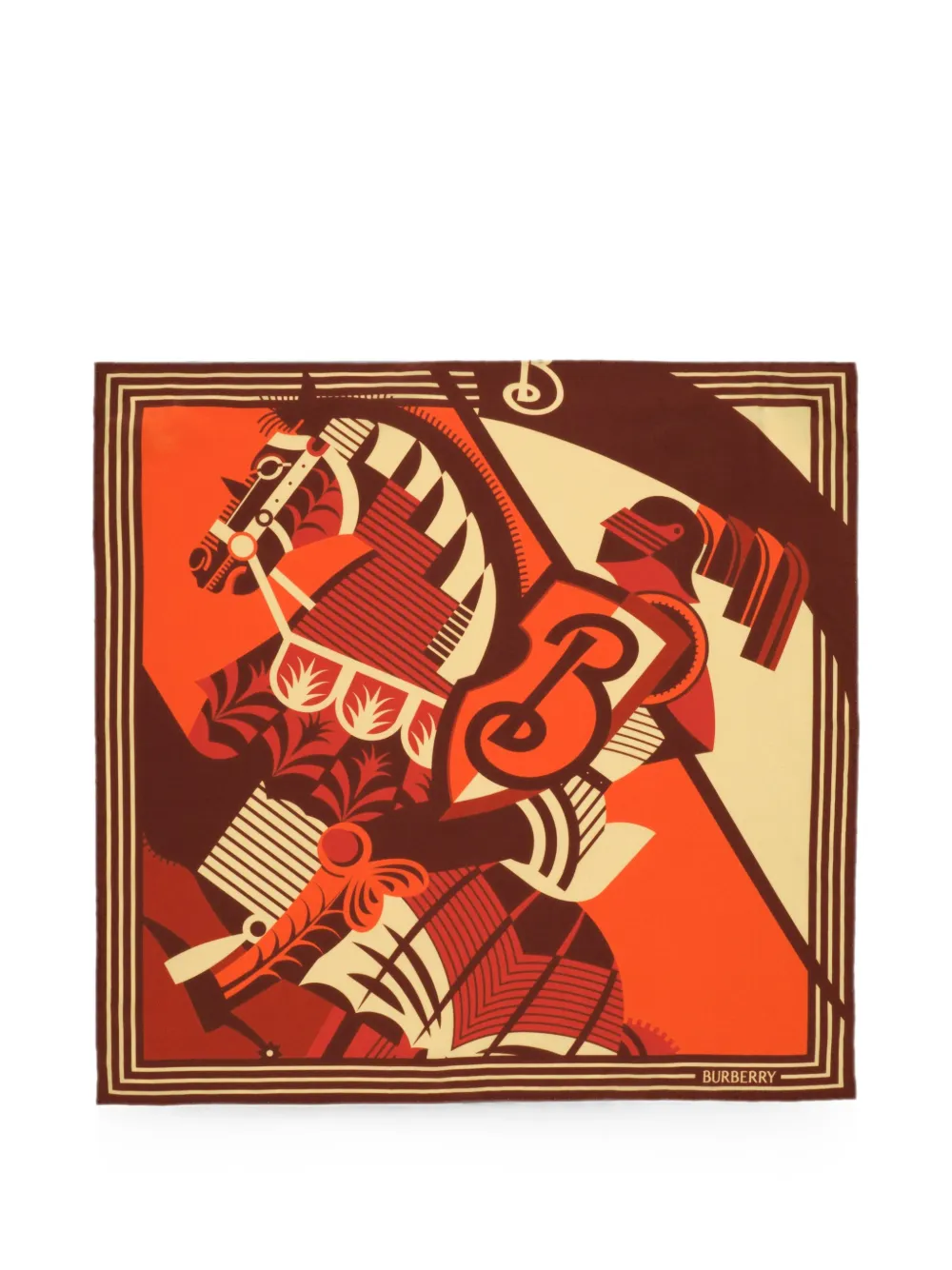 Burberry Knight zijden sjaal Rood