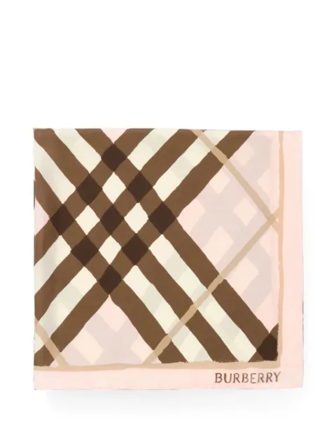 Burberry mascada Watercolour Check de seda