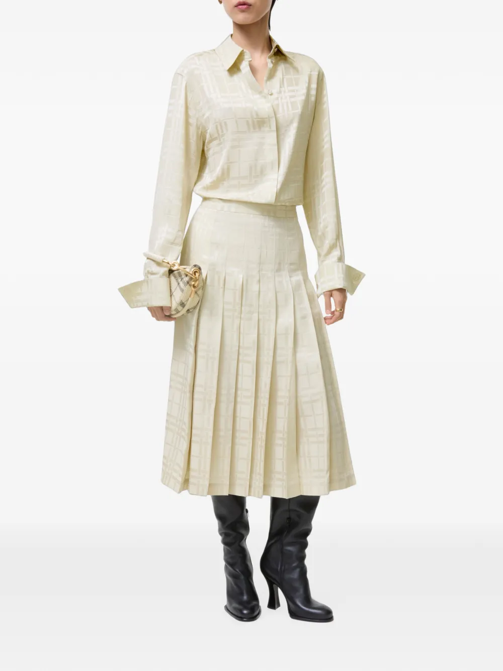 Burberry Midi-plooirok Beige